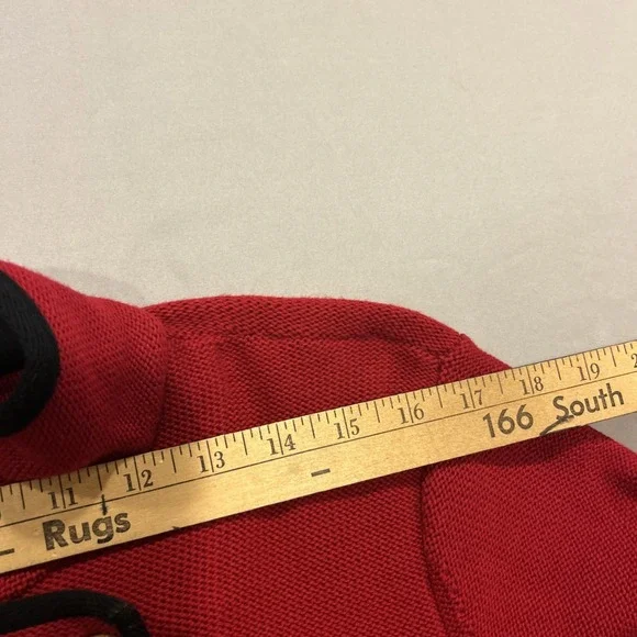 Lauren Ralph Lauren Jean Co Knit‎ Blazer Red Cotton XL Gold Buttons Military - Picture 13 of 15